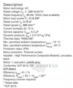 Вентилятор Ziehl-abegg RH40V-6EK.4C.1R цены, каталоги, прайсы