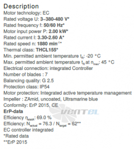 Вентилятор Ziehl-abegg GR45C-ZIK.DG.CR 3ф 380V цены, каталоги, прайсы