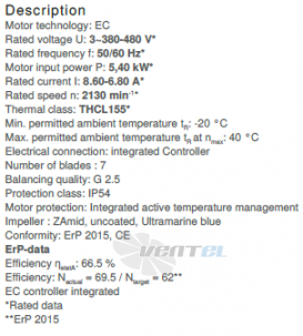 Вентилятор Ziehl-abegg GR50C-ZID.GL.CR 3ф 380V цены, каталоги, прайсы