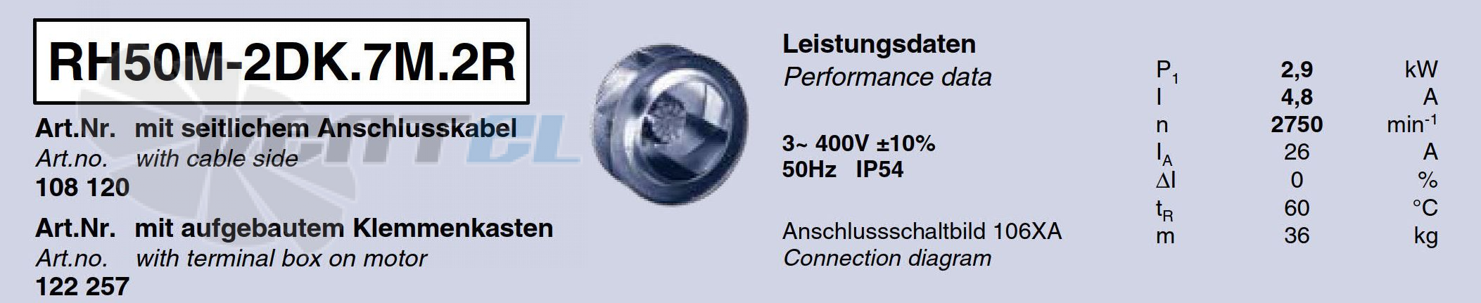Характеристики Ziehl-abegg RH50M-2DK.7M.2R
