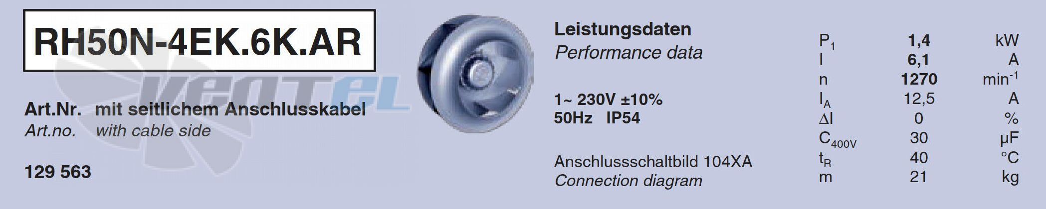 Характеристики Ziehl-abeggRH50N-4EK.6K.AR