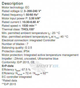 Вентилятор Ziehl-abegg RH56C-ZIK.GG.CR 3ф 220V цены, каталоги, прайсы