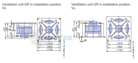 Ziehl-abegg RH56C-ZIK.GG.CR 3ф 220V габаритные и присоединительные размеры, диаметр, рабочее колесо