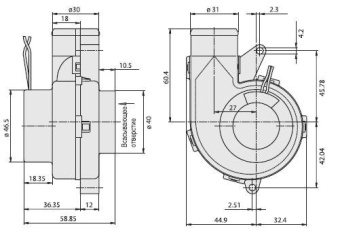 Вентилятор Ebmpapst RV40-18/12L компактный DC 12B