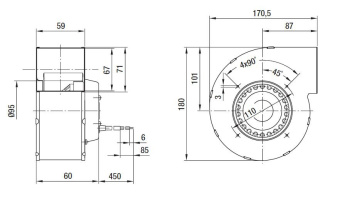 Вентилятор Ebmpapst G2E120-TD76-01 центробежный
