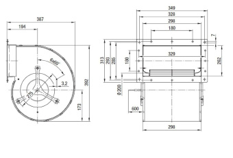 Вентилятор Ebmpapst D6E250-CA01-01 центробежный