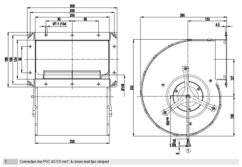 Вентилятор Ebmpapst D4E180-BA02-02 центробежный