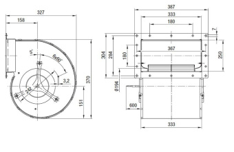 Вентилятор Ebmpapst D6E225-FB07-02 центробежный