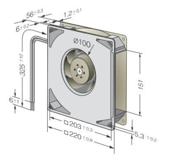 Вентилятор Ebmpapst RG160-28/14NTD Turbofan компактный DC 24B