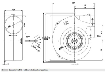Вентилятор Ebmpapst G2E140-NL33-01 центробежный