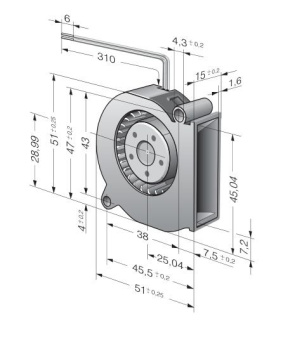 Вентилятор Ebmpapst RLF35-8/14 N компактный DC 24B